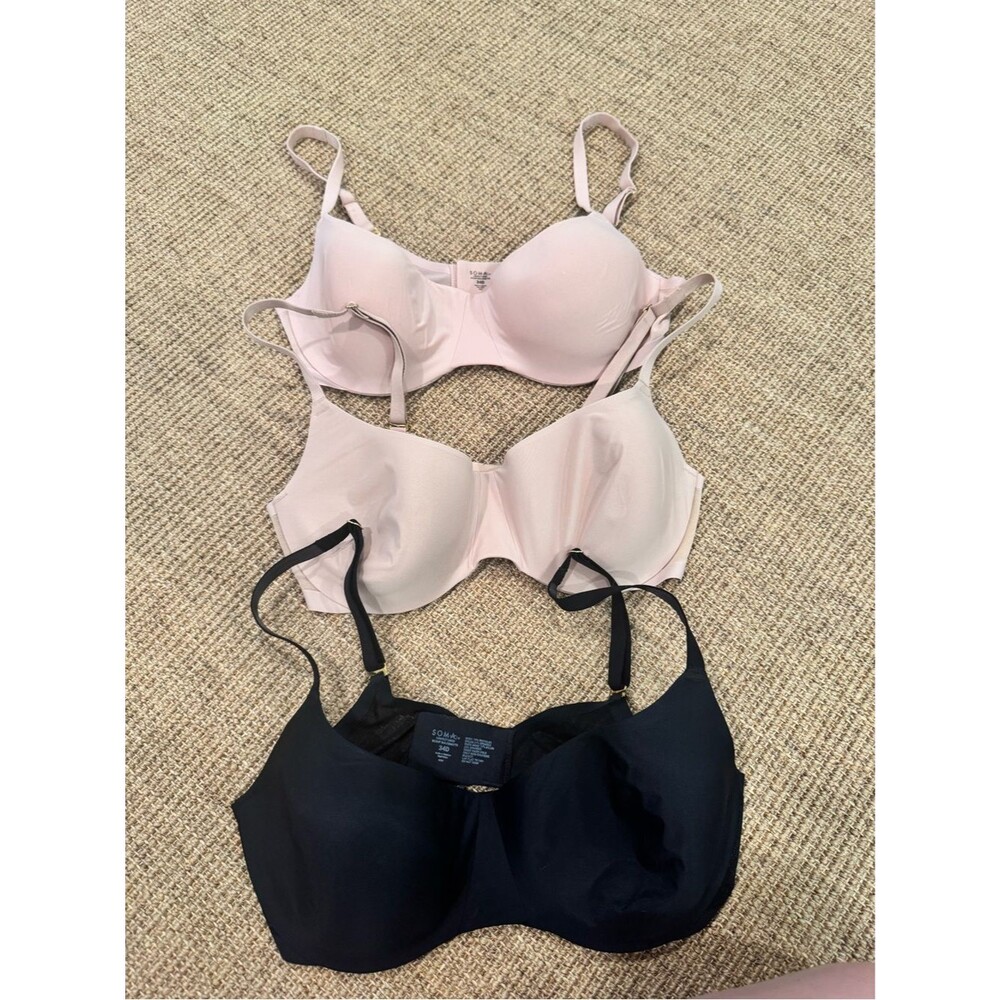 Soma Lightly Lined Scoop Balconette 34 D(Set of 3)